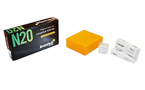 Levenhuk N20 NG Prepared Slides Set for Biology and Physiology with Blank Slides and Cover Slips in The Kit