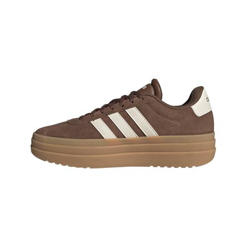 Image of adidas Womens Vl Court Bold Lace Up Sneakers Shoes Casual - Pink