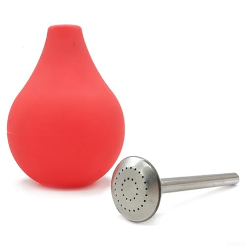 Yuanpgky Spruzzatore per piante per giardini e fiori, grande atomizzatore con beccuccio lungo, in PVC e acciaio inox, per la cura delle piante da esterno (rosso)