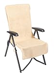 Sowel® Handtuch für Liegestuhl, Frottee Schonbezug, Bla Bla Lounger, 100% Baumwolle, 56 x 140 cm, Sand/Sand
