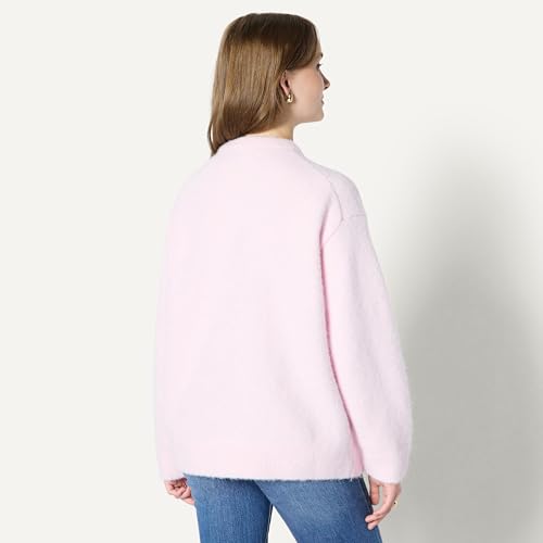 Amazon Essentials Women's Oversized-Fit Faux Mohair Crewneck Sweater, Pastel Lilac, Large - image 2