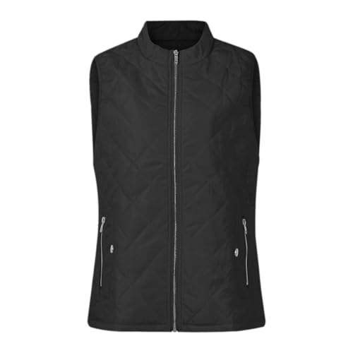 Women's Quilted Vest Stand Collar Lightweight Zip Padded Puffer Stand Collar Sleeveless Winter Warm Outerwear Jackets2