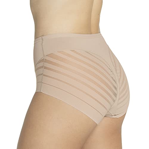 Leonisa Women's No Show Invisible Comfy Tummy Control Classic Panty, Nude, Large #TOP1