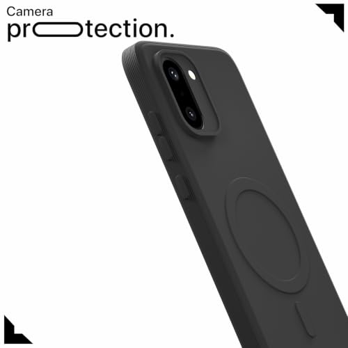 Image of Pikkme Back Cover for OnePlus 15R 5G Soft Matte Silicone Mag-Safe Design (Mag-Safe Not Support) Camera Protection | Slim Fit Bumper Cover (Black)
