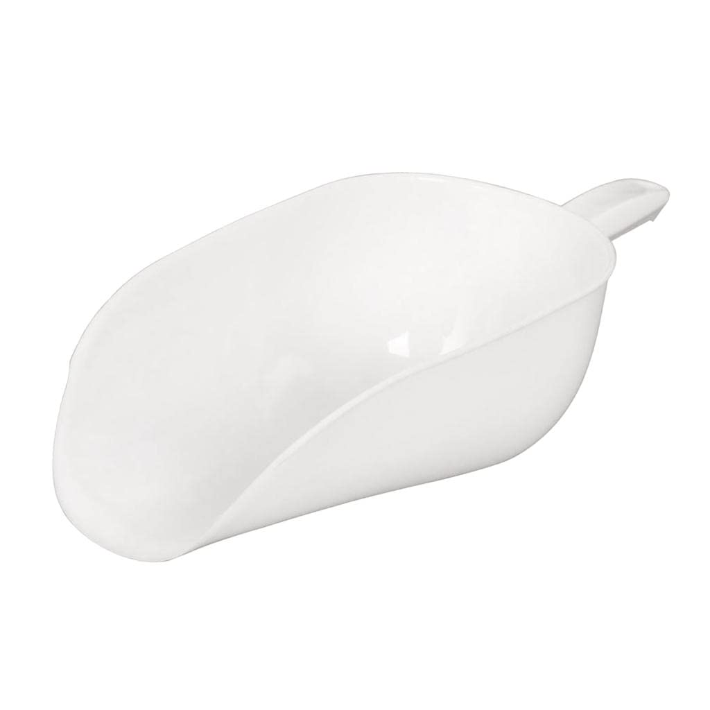 Cuchara de Comida de Plástico, Pala de Hielo de Plástico, Palas Paletas para Botes, Harina, Polvos, Alimentos Secos, Palomitas De Maíz, Granos De Café (Blanco,Como se describe)