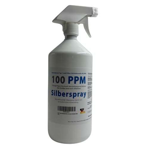 Natur Total kolloidales Silberspray Hund Katze WICHTIG: 100PPM hochdosiert 1000ml Silber Spray Kolloidales-Silber