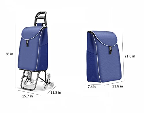 Einkaufstrolley,Grosse KapazitäT Einkaufsroller Treppensteiger Handwagen Multifunktional Abnehmbare Tasche Handwagen für… – Bild 7