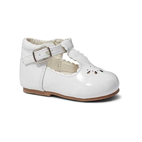 Girls Shoes, Smart Shoes, Wedding Shoes, Christening Shoes, Rollybaby London, Spanish Style, Italian Style (4 UK Child / 20 EU, White) Cover