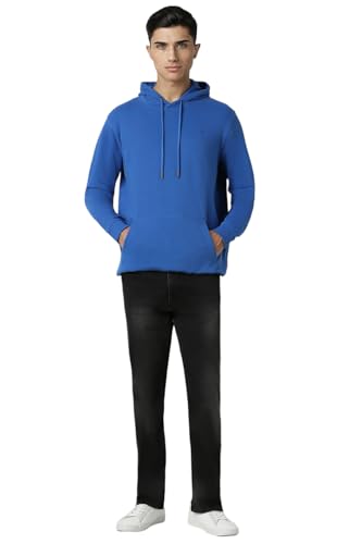 Image of Van Heusen Men's Hooded Neckline Full Sleeve Premium Cotton Blend Sweatshirt for Men | Effortless Styling | Comfort Wear