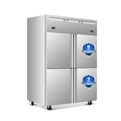 Image of 4-Door Dual Temp Reach-In Refrigerator Freezer Combo for Restaurant