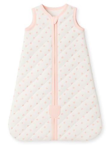 Image of TuddyBuddy Baby Cotton Wearable Quilted Sleeping Bag Blanket 1.5 Tog with 1 Way Zipper Closure | Ideal for Babies & Kids Hypoallergenic Fabrics | (Pink Marigold, 18-24 Months)