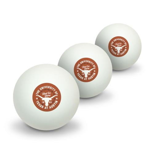 University of Texas Barb Wire Stamp Novelty Table Tennis Ping Pong Ball 3 Pack