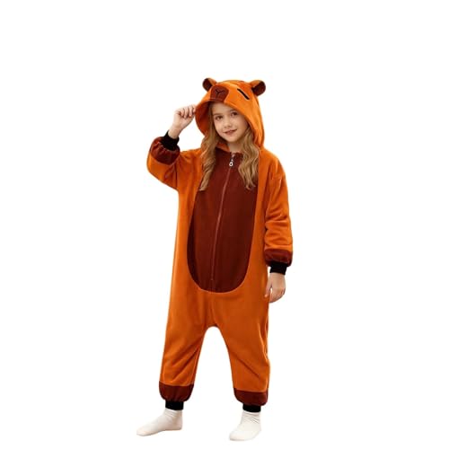 Pijama para Padres e Hijos con Capucha con diseño de Animales Orejas de Gatito, Unisex, Disfraz Familiar para Navidad, Juegos de Fiesta y Noche, Mono de una Pieza para niñas y niños