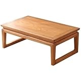 ZGHQHCDRH Table Basse de Salon, Table Basse de Sol, Table à Manger Basse en Bois, Table d'étude, matériau en Orme Ancien (Couleur : B, Taille : 60 x 40 x 30 cm)
