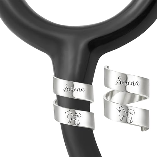 Personalized Stethoscope Name Tag Custom Stethoscope Charm for Nurses Stethoscope Accessories with Pets Pattern Gifts for Doctors Medical Assistant Veterinary Nursing Graduation