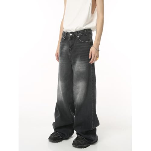 Men's Jeans Autunm American Retro Loose Casual Wide-Leg Commute Home Weekend Long Pants2