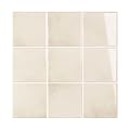 VEELIKE Cream Beige Peel and Stick Backsplash for Kitchen Square Peel and Stick Tile Backsplash 6 Sheets Self Adhesive Back Splash Tiles for Bathroom Waterproof Ceramic Wall Tile Stickers 12''x12''