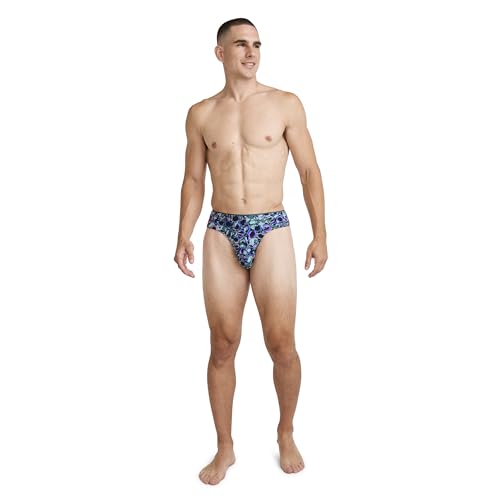 Jockey Men's Underwear True Style Thong - 3 Pack, Grape Stripe, L3