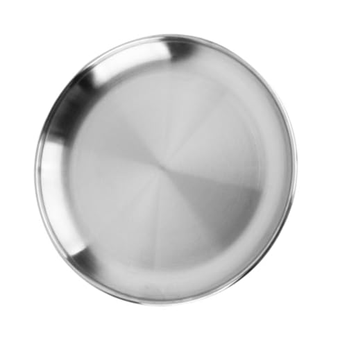ULTECHNOVO 1Pc Stainless Steel Storage Plate Multi Purpose Fruit and Snack Tray Easy to Clean Design for Kitchen Bbq and Outdoor Use