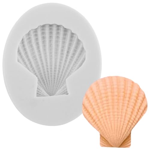 MINFEIDMS Marine Theme Cake Fondant Silicone Mold Seashell Baking Molds For Cake Decorating Cupcake Topper Candy Chocolate Gum Paste Polymer Clay