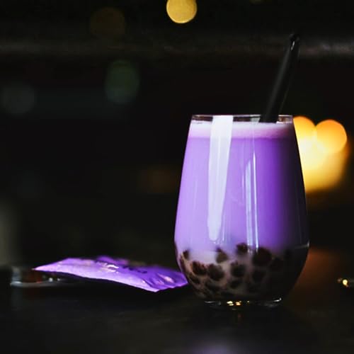 Flavfar Instant Boba Bubble Taro Milk Tea Kit with Delicious Tapioca Boba | Ready in Just 25 Seconds | The Ultimate Bubble Tea Kit with Boba Straws for Gifting - 3 Servings