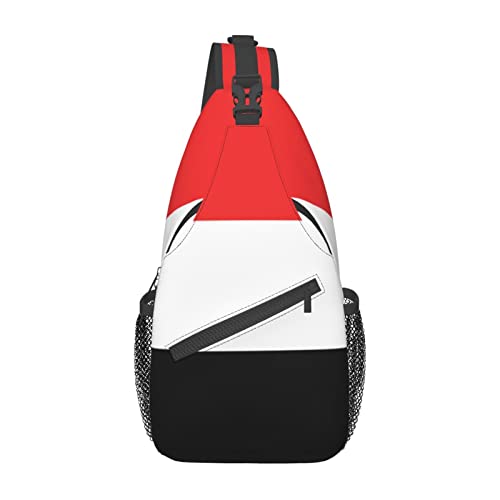 Mochila bandolera unisex con bandera y diseño moderno miniatura 2