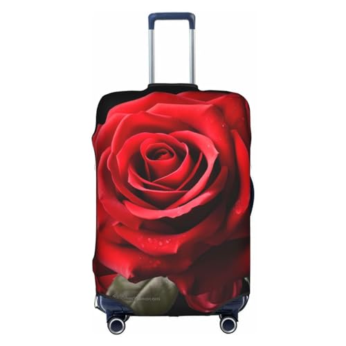 Red Rose Floral - Travel Suitcase Cover Elastic Luggage Covers Trolley Protector Cover Fits 18-32 Inch Luggage