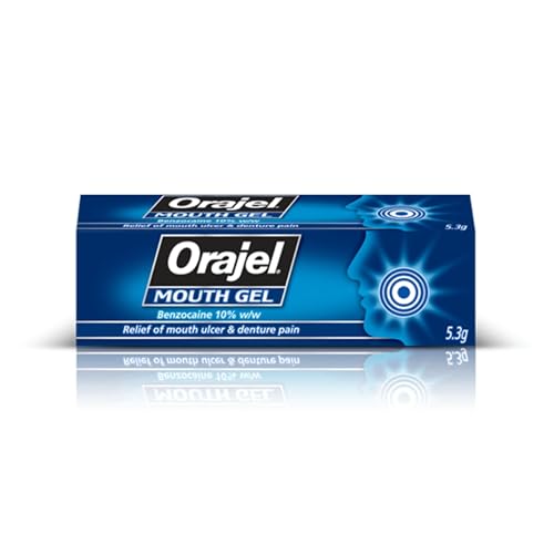 Orajel Mouth Gel for Fast Mouth Ulcer Treatment & Oral Gel Relief Targeted Tooth Pain Relief Easy-Apply Mouth Numbing Gel 5.3g