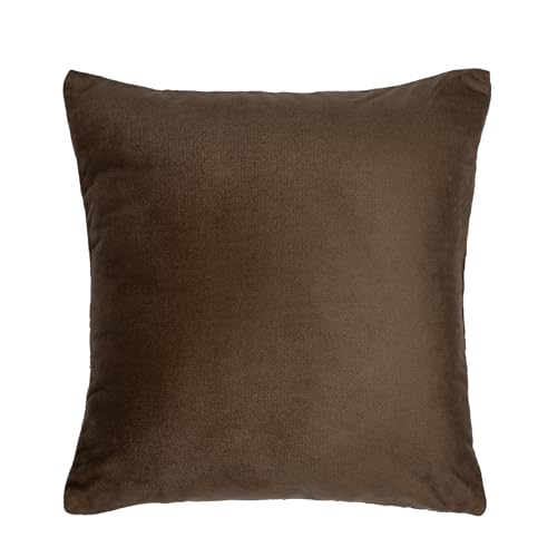Image of Wakefit Designer Cushion Cover | 16x16 inch | Thread Work on Velvet Fabric | Maze | Machine Washable | Pack of 1 | Brown
