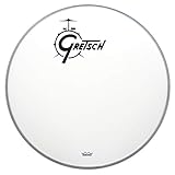 Tipo: Una capa Gretsch Parche bombo, Bassdrum head, Ambassador blanco rugoso 18\", GRDHCW18