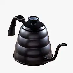 Chaleira com Termômetro Bico De Ganso Fino Barista 1,2L (PRETA)