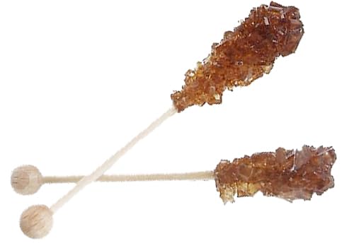 BISTRO Kandiszucker-Sticks braun I 36 Kandis-Sticks im Karton I hygienisch einzeln verpackt | Sticklänge 10 3 cm
