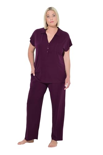 Pyjama femme ensemble deux pièces oversized Ulla Popken à col chemise