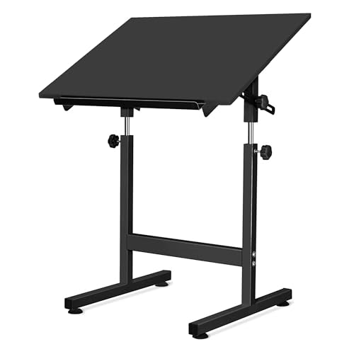 Image of Isomars Drawing & Drafting Table - Scholar - A1 (Full Imperial) Drafting Board Stand with Adjustable Height and Angles, Ideal for Architects, Engineers, Designers & Artists Students and Professionals