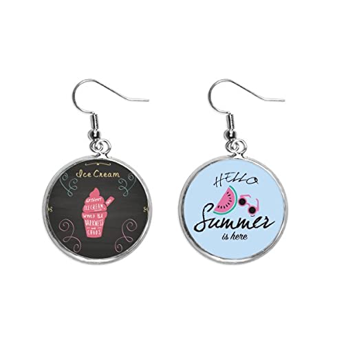 Pendientes de sandía para el verano joyería ligera de lóbulo