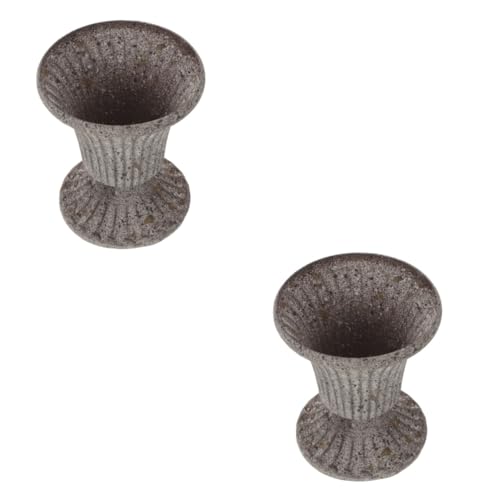 BESPORTBLE 2piezas Jarrón Funerario para Flores Resistente y Estable Decoración para Cementerio y Memorial para Ramos Artificiales y Naturales Vintage