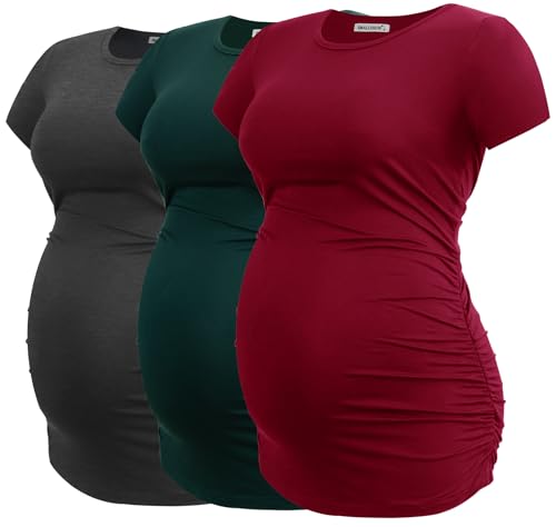 T-shirt de grossesse doux et extensible Smallshow taille XL