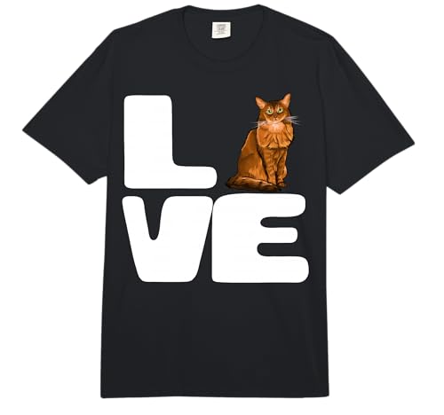 I Love My Somali Cat Lover Gift Comfort Colors Adult Heavyweight T-Shirt