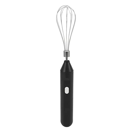 De Poche USB De Charge Électrique Batteur À Oeufs Portable En Acier Inoxydable Mousseur À Lait Cuisine Bar Fournitures (Noir)