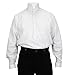 Historical Emporium Men's High Stand Collar Convert. Stud/Cuff Pleated Cotton Tuxedo Dress Shirt, Regency Victorian Formal