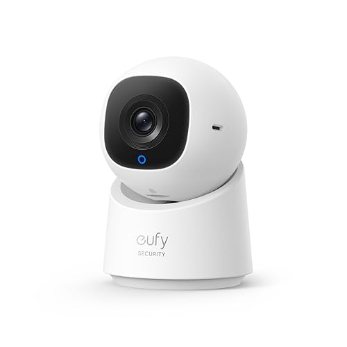eufy Security Indoor Cam C220 2K Resolution Security Camera PTZ Plug-in Security Indoor Camera with 2.4G Wi-Fi Human/Motion AI Night Vision AI Tracking