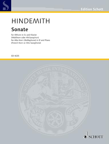 Sonate (1943): Althorn in Es (Waldhorn oder Alt-Saxophon) und Klavier. (Edition Schott)