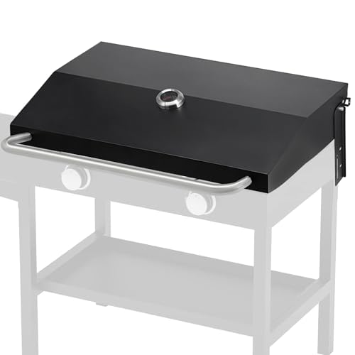 Criditpid Hard Cover Hood for Blackstone 28 inch Griddle Lid with Rear Grease System Blackstone Hood 28 Inch Hard Top Lid with Handle Black