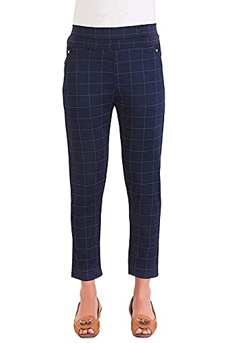 Image of CLOUD STAR Women's Slim Fit Checkered Jeggings Stretchable with 2 Pockets (Free Size)