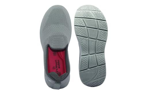 Image of WalkLine Women's Slip-On Walking Shoes | Lightweight Knitted Mesh Casual Sneakers | Soft PU Sole Comfortable Loafers | Breathable Running, Gym, Travel Shoes for Women