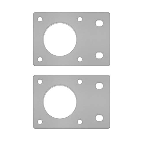 2Pcs Aluminum NEMA 17 42 Stepper Motor Mounting Plate Fixed Bracket For 3D Printer 2020 Profiles (Silver)