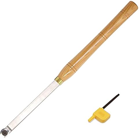 Carbide Tipped Finisher Wood Turning tool Lathe Chisel Tool Bar with Ci0 16mm Round Carbide Insert Cutter for Wood Hobbyist or DIY or Carpenter Cover