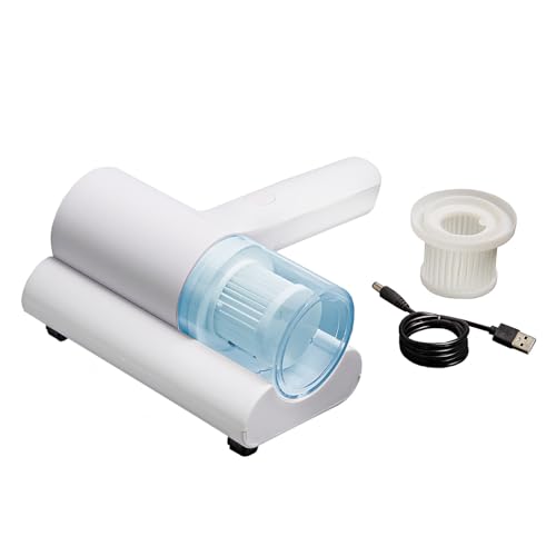 3 Pagen Aspirador de ácaros con luz UV – Aspirador de mano inalámbrico para colchones, edredones y tapicería – Aspirador antiácaros con desinfección UV C – Elimina ácaros, suciedad y alérgenos