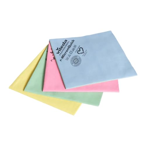 Vileda MicronQuick 152107 - Paño de microfibra (38 x 40 cm, 5 unidades), color amarillo