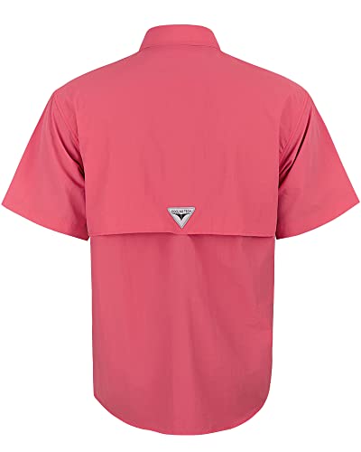 Image of Alimens & Gentle Short Sleeve Fishing Shirt Wicking Fabric Sun Protection Casual Button Down Shirts